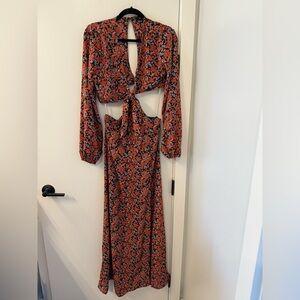 Floral Cutout Maxi Dress